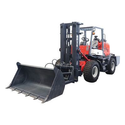 3.5T  Rough Terrain Forklift (Runt) ，3~6 lifting height， Open shed cab